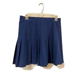 VTG 80s Kaelin Pleated Tennis Micro Mini Skirt y2K  Blue‎ Satin M